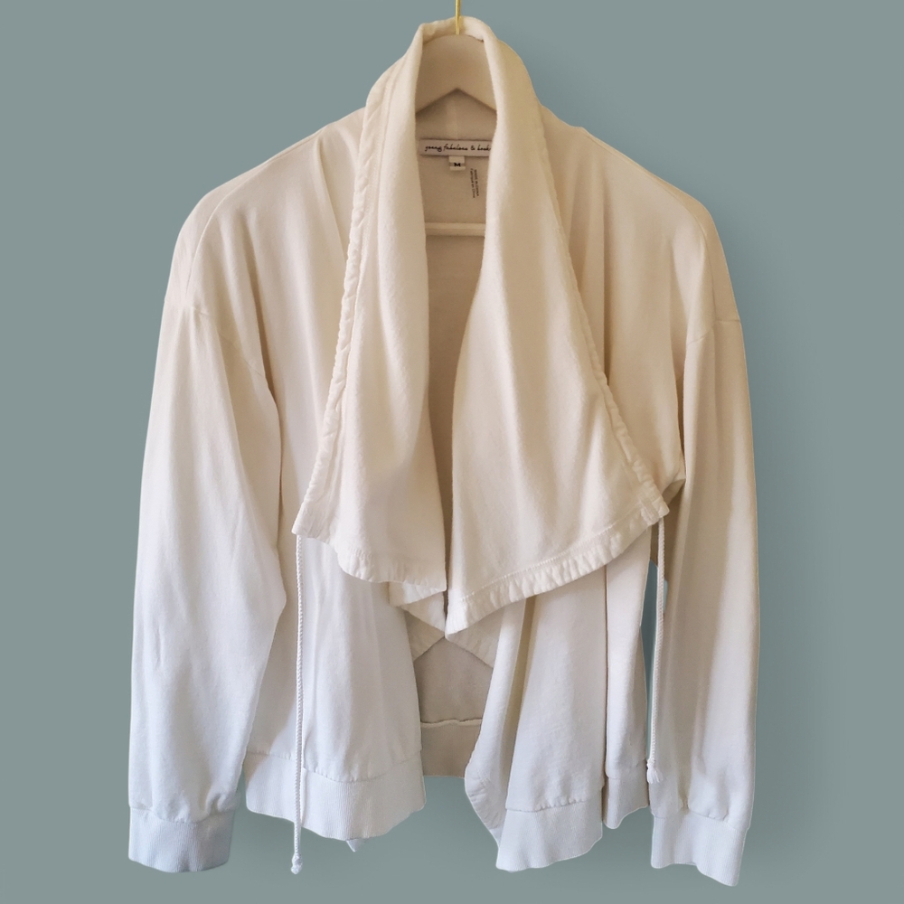 Young Fabulous & Broke M Elevated Loungewear Athleisure Shawl Open Cardigan - Picture 4 of 13